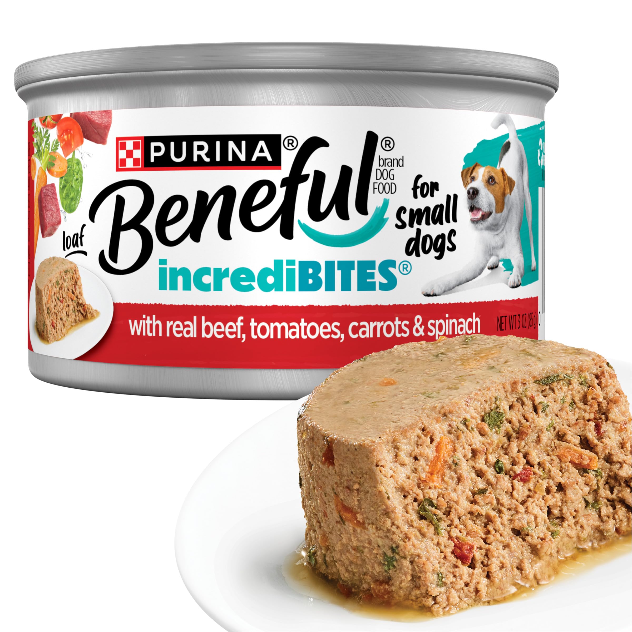 Purina Beneful Small Breed Wet Dog Food Incredibites Loaf With Real Beef