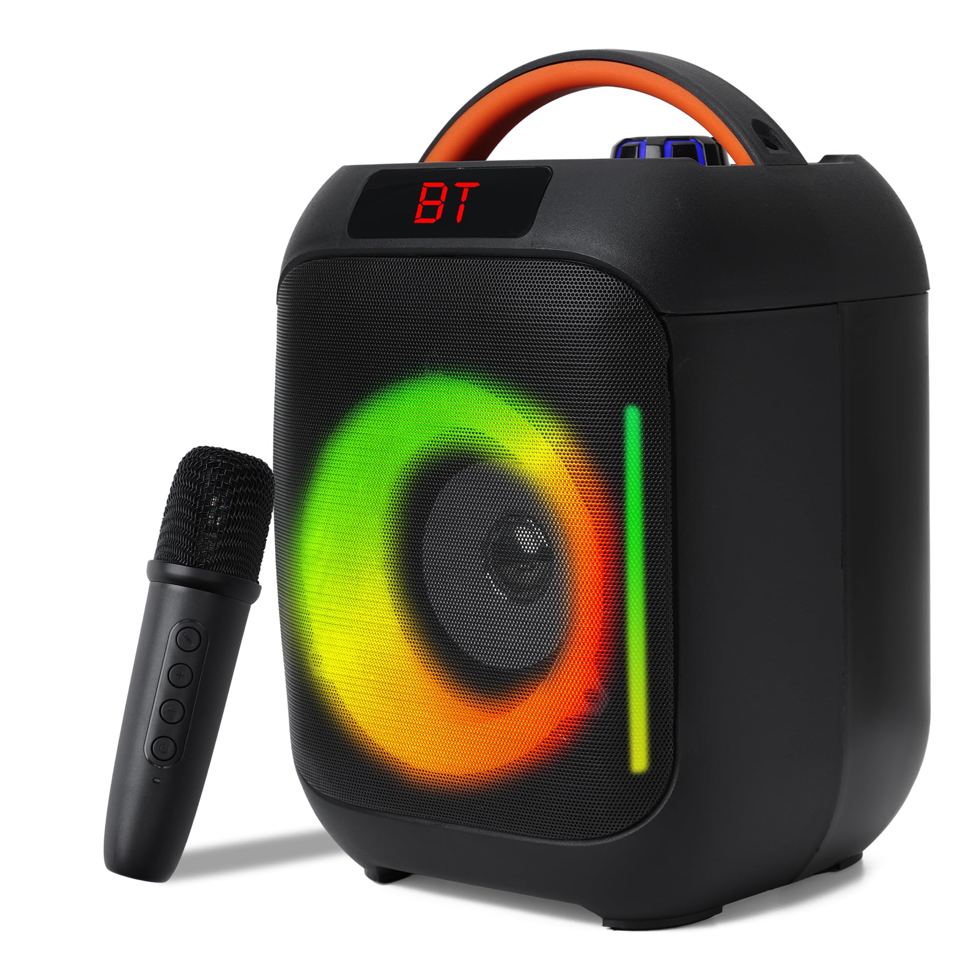 Krisons Krx-Boom Double Woofer 35W Multi-Media Bluetooth Party Speaker with Wireless Mic for Karaoke,2400 MAH Battery, Digital Display,RGB Lights, USB, SD Card, FM Radio,Auto TWS Function & Remote-image-42