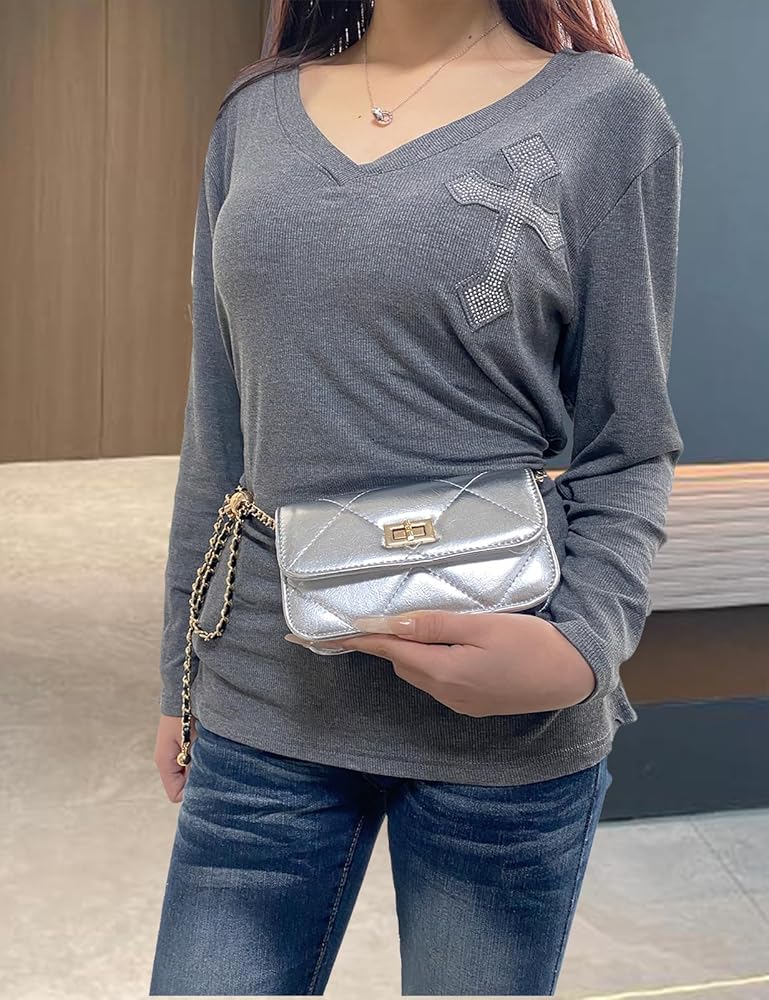 Amazon.com | BEMYLV Chain Belt Bag Adjustable Crossbody