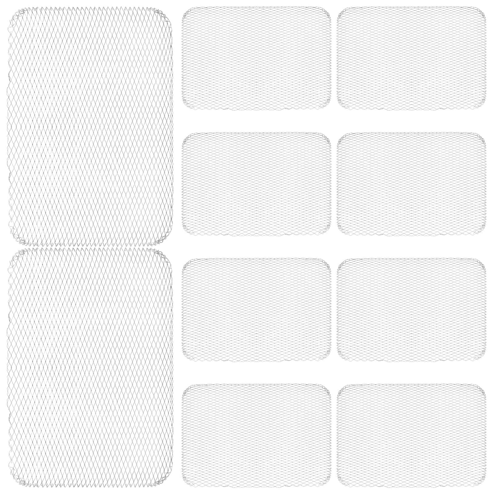 10 alfombrillas antiadherentes para parrilla de barbacoa, almohadillas de malla de aluminio desechables para cocinar al aire libre, hornear y asar carne