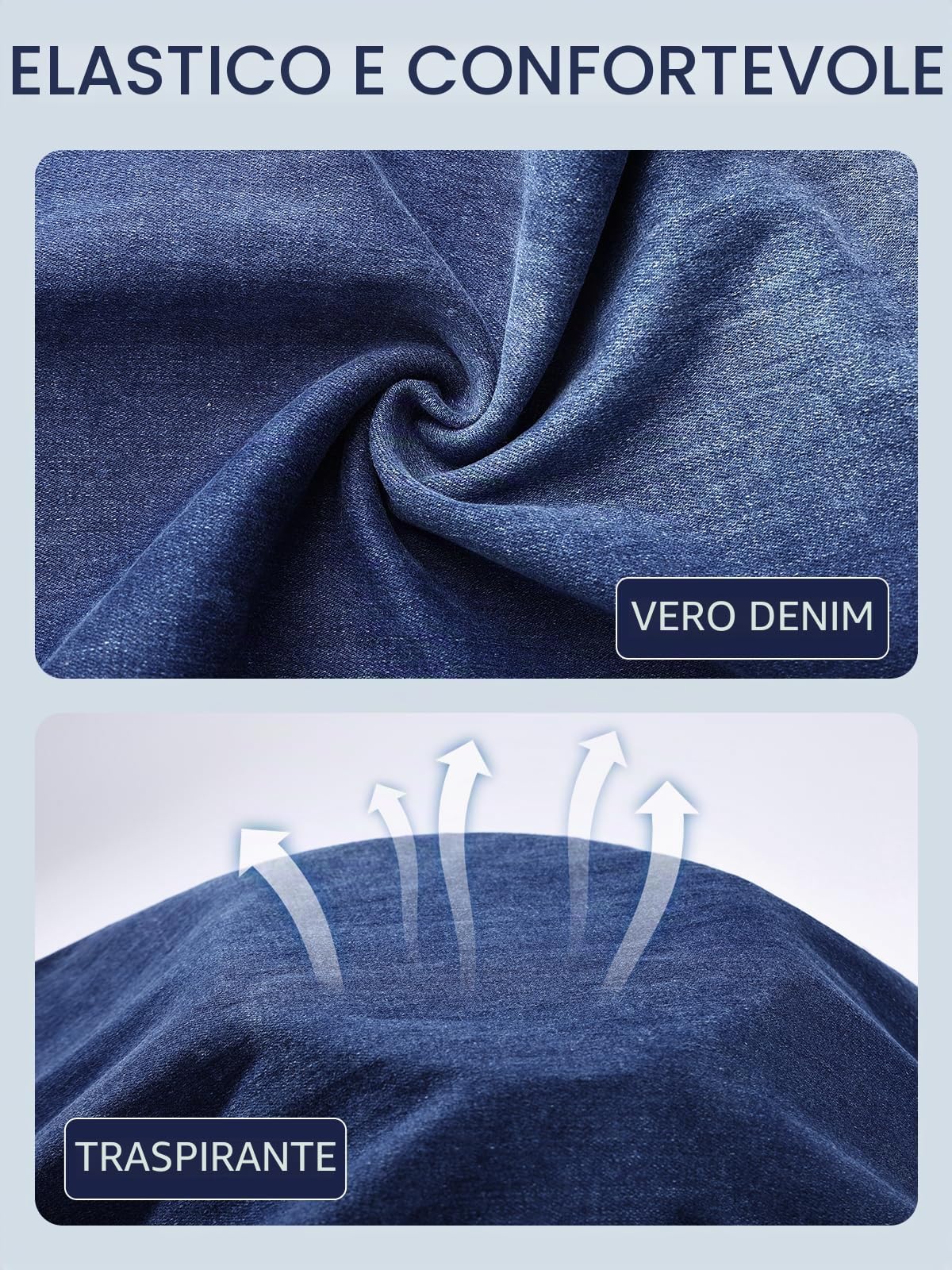 VX VONXURY Jeans Donna Vita Alta Pull On Svasati Modellante con Controllo Pancia Vita a V Bootcut Jeans Morbido Elastico