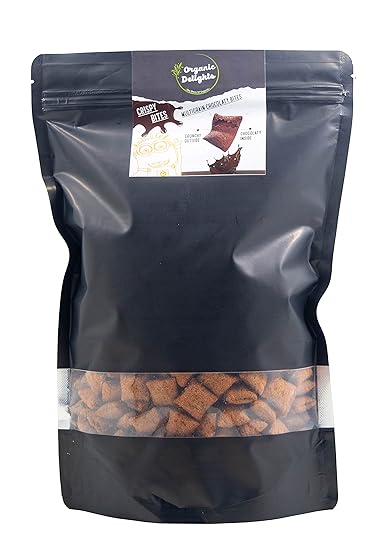 Organic Delights Chocolate Crispy Bites | Multigrain Choco Fills | Bytes Snack | Goodness of Oats, Corn, Wheat and Rice| Healthy Snack for Kids| Nutritious Breakfast Cereal| (500grams)