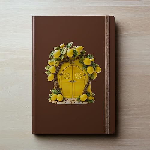 Miniatura 7 de Decoración de cocina de casa de árbol de limón - Adhesivo de pared para puerta de