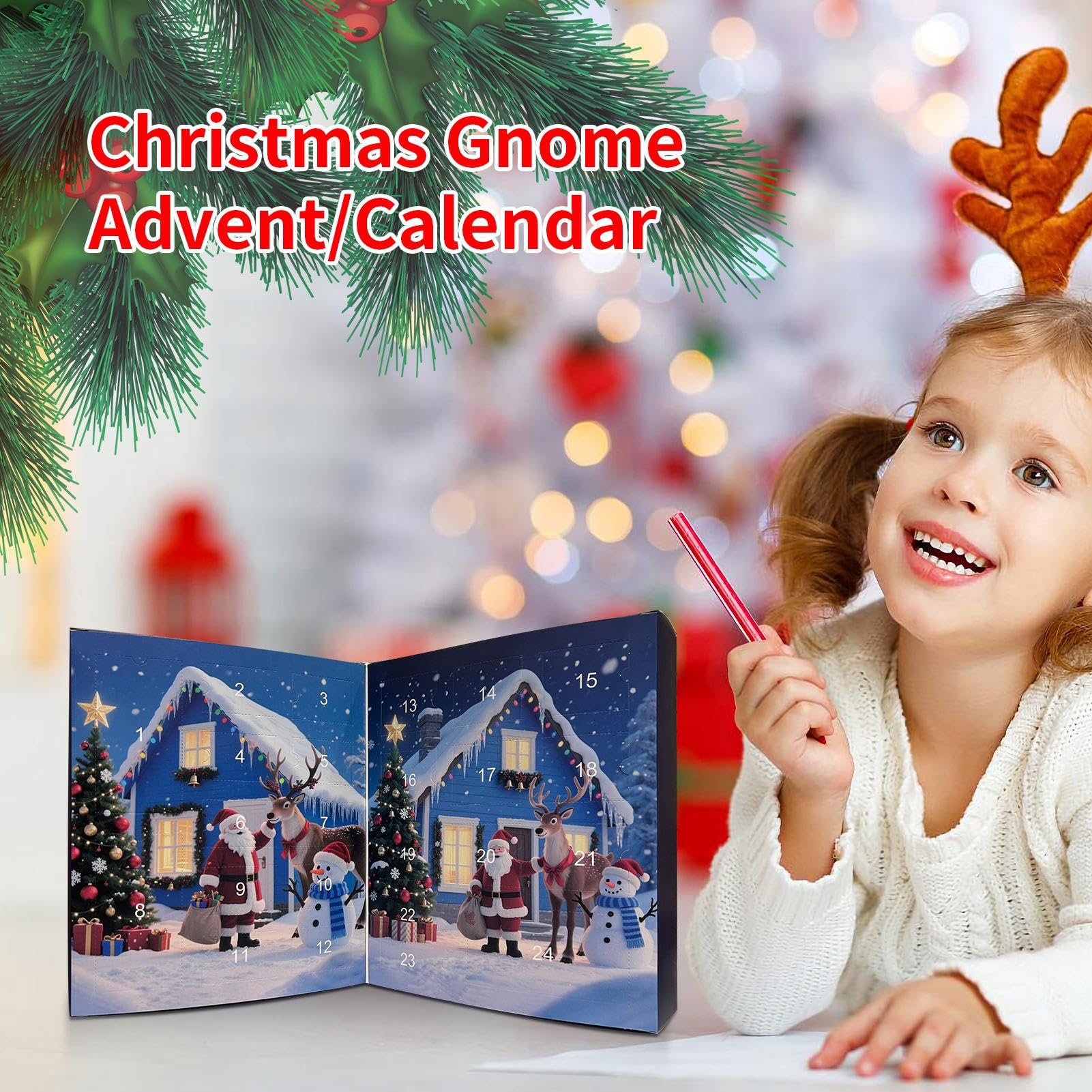 Calendario de Adviento de Navidad 2025 – 2025 Adviento de Navidad | 24 días | Decoración coleccionable para el hogar para adolescentes, niños, niñas, adultos, mujeres, de cumpleaños