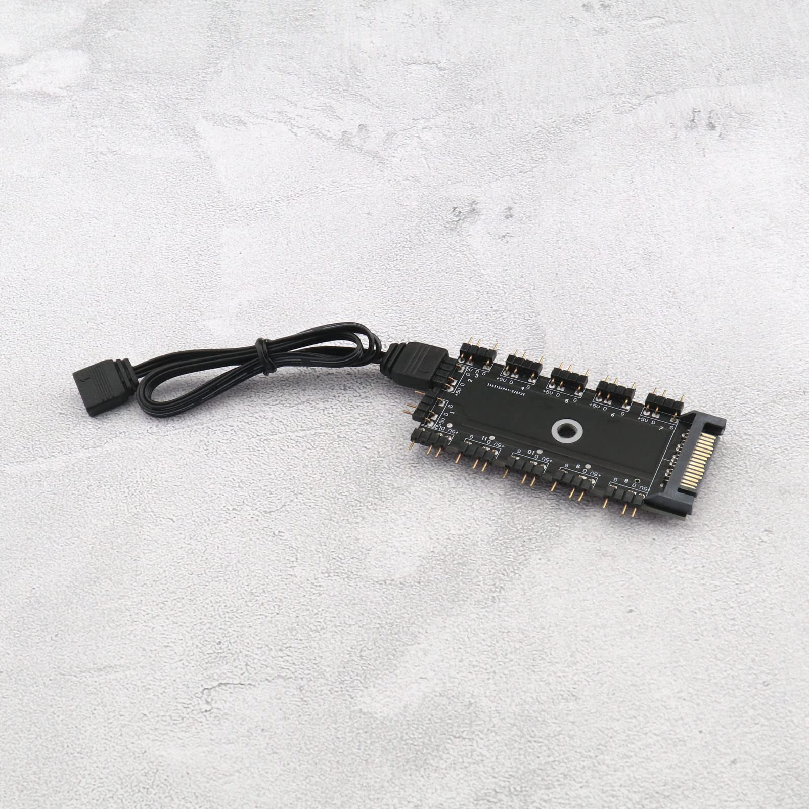 Controleur Argb CTRICALVER Hub Rgb, 1 à 11 Ports , RGB LED Répartiteur Hub Avec Port SATA/IDE (5 V 3 Broches Asiahorse Fan Controller
