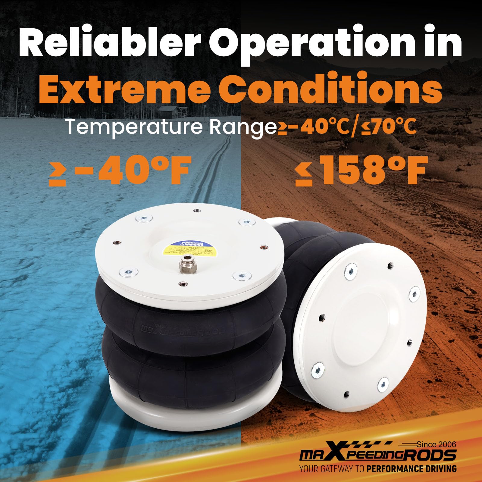 maXpeedingrods Molla d'aria posteriore con misuratore Kit per 1994 – 4000 kg