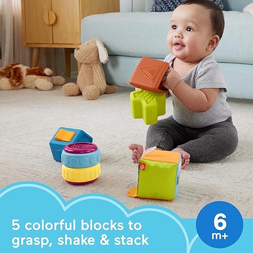 Miniatura 2 de Fisher-Price Bloques sensoriales de actividad ocupada para bebés y niños pequeños a partir de 6 meses