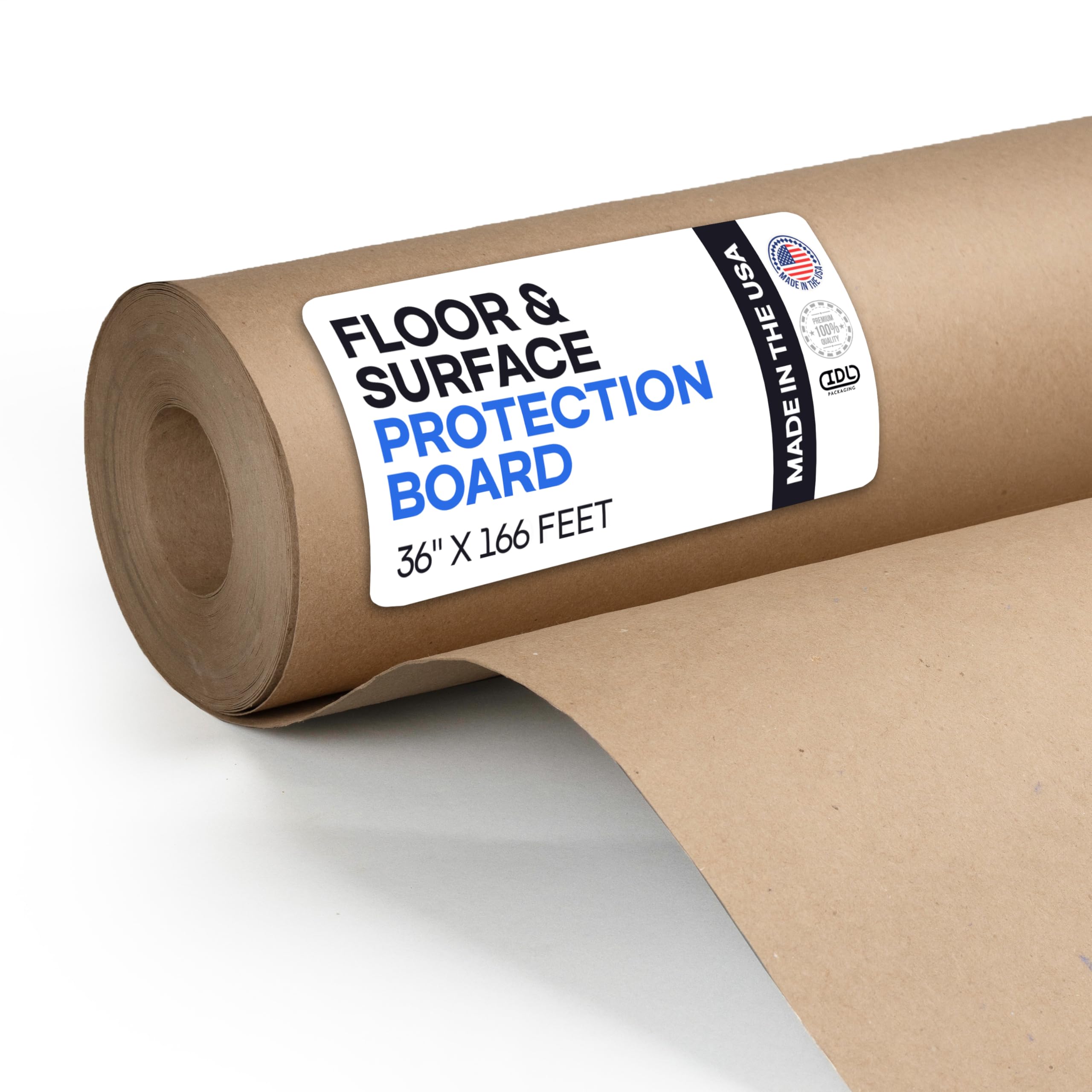Construction Paper 36" x 1992" (166 feet, 498 sq.ft.) – Extra Thick Floor Covering for Protection (20 mil, 200 lbs) - Contractor Paper for Remodeling &amp; Surface Protection by IDL Packaging
