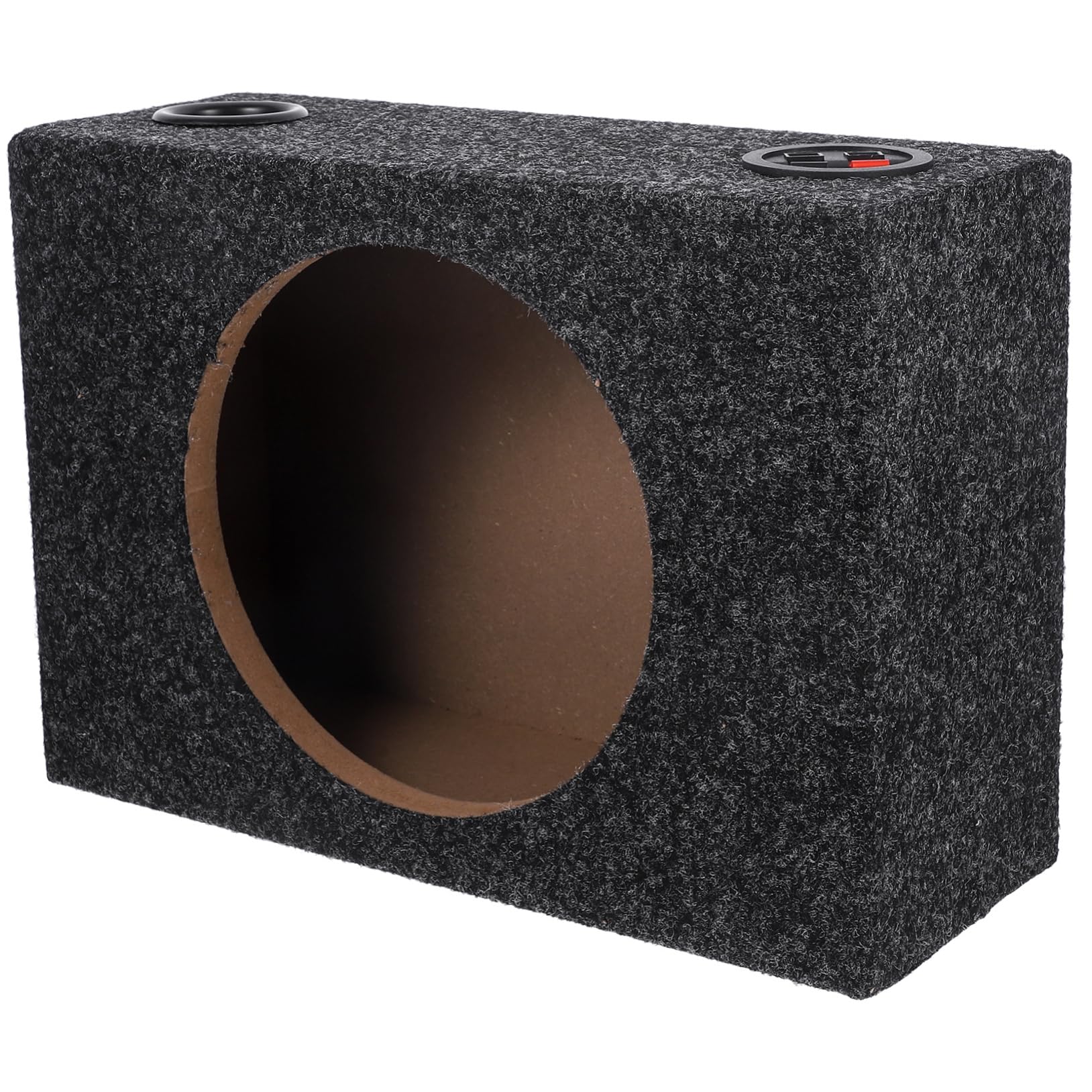 Caja de Subwoofer de 8 Pulgadas para Coche, Cajón Sellado de Madera Negra, Caja de Altavoz Compacta para Bajo Potente, Fácil Instalación en Maletero Automóvil