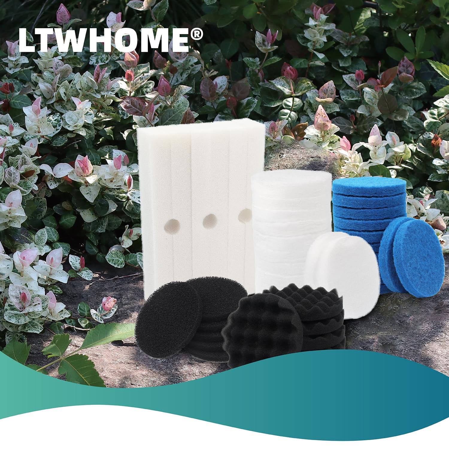 Kompatybilny z Value Pack filtrów piankowych, filtrów precyzyjnych, filtrów węglowych, bio-piankowych i podkładek polerskich, zestaw pasuje do Fluval FX5 (42 sztuki)