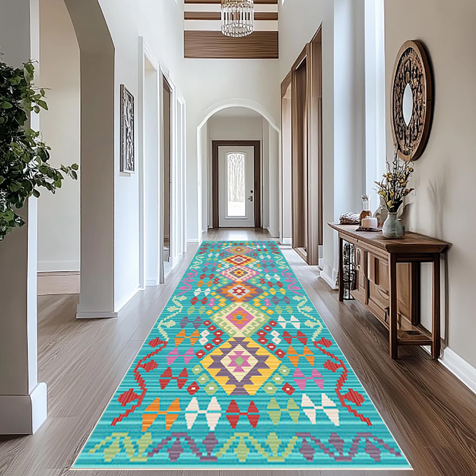 Runner Rug for Hallway Long Carpet Runners Hall Runner kitchen runner rug Washable Non Slip Runners for Hallways 80 x 150 cm Absorbent Door Mats Corridor Rug Runner for Entryway for Hallway Laundry