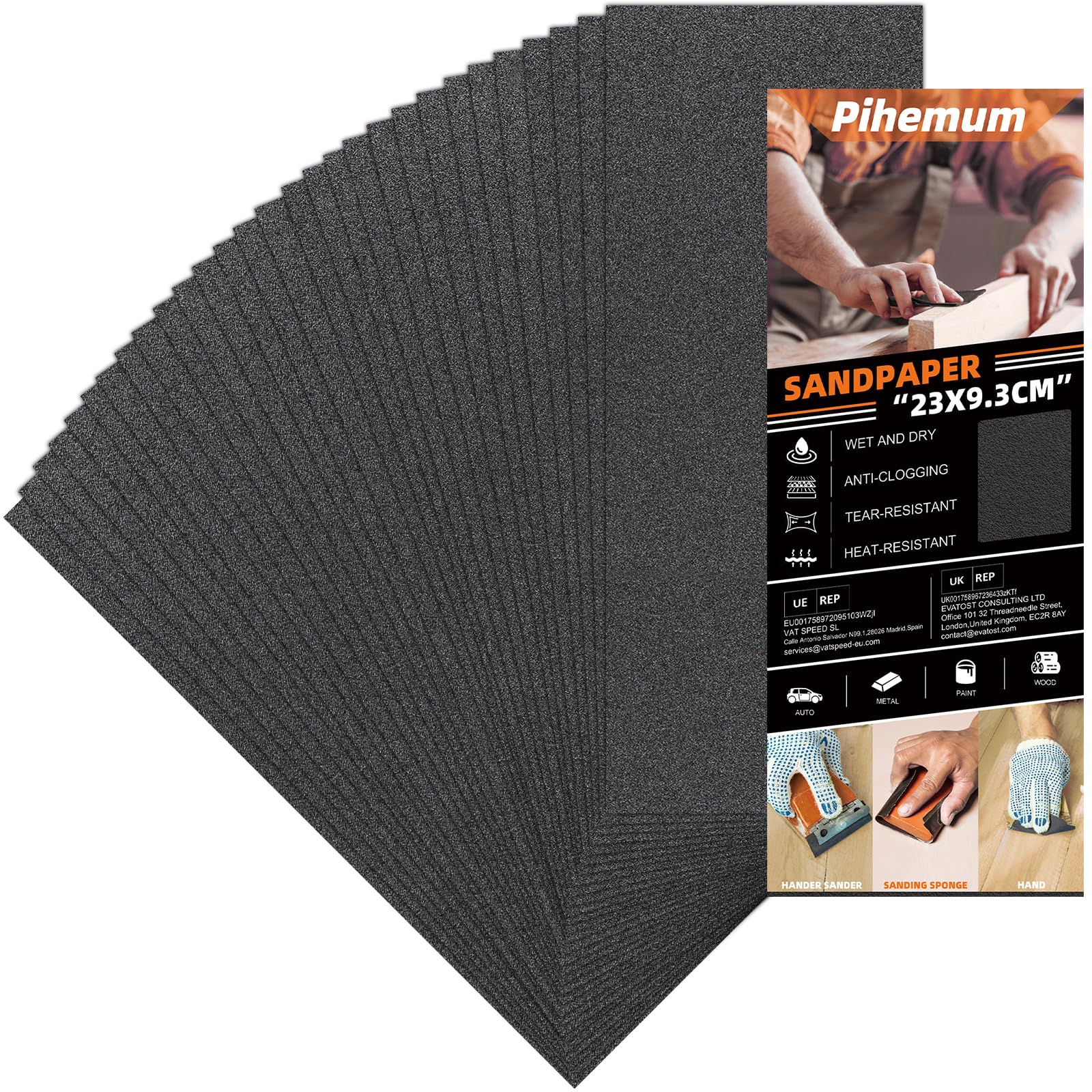45 Sandpaper Sheets - 80 to 5000 Grit -27