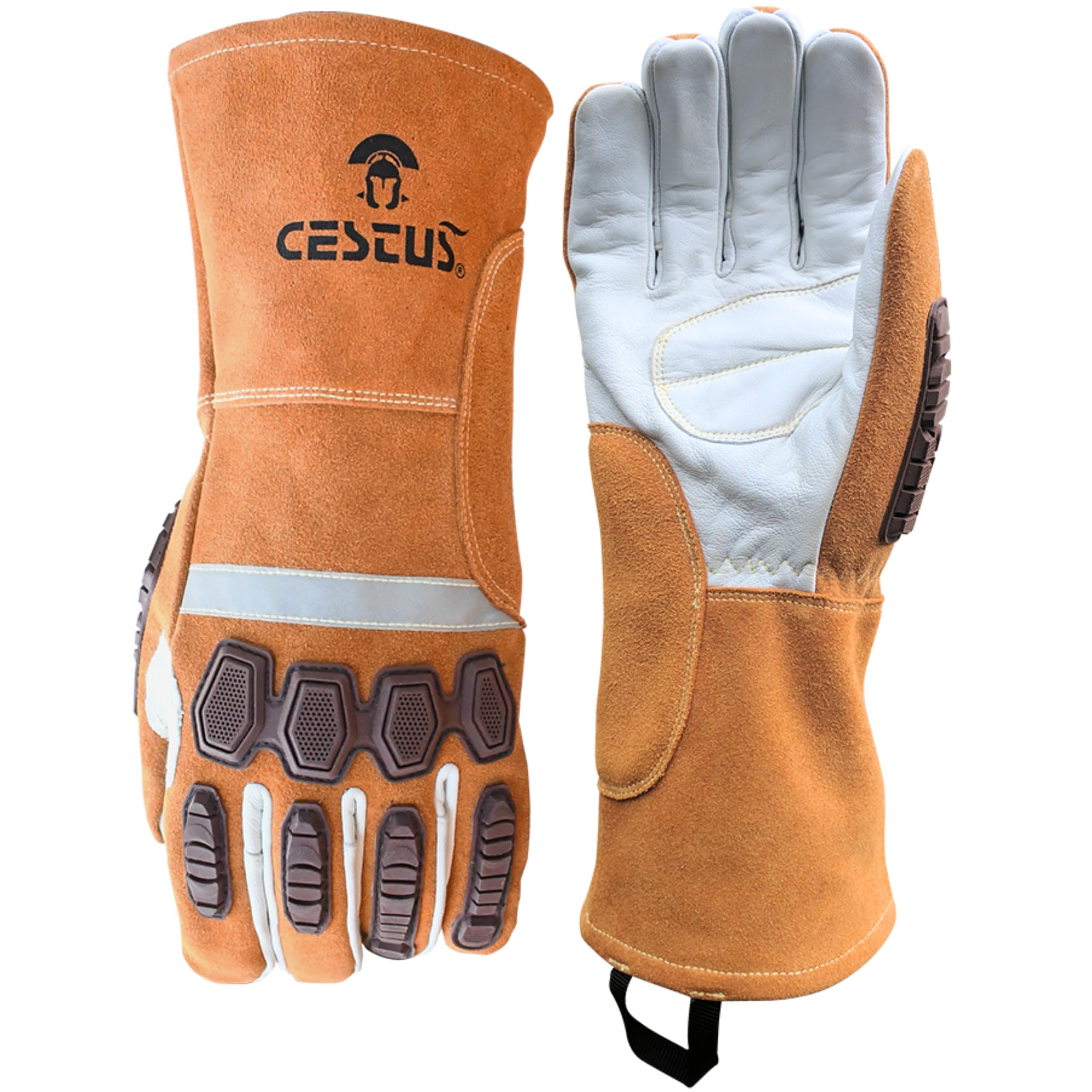 Cestus 7037, Impact Welding Gloves, ANSI A5 Cut-Resistant, Grain Goatskin Palm, Drag Patch, TIG/Multi-Purpose