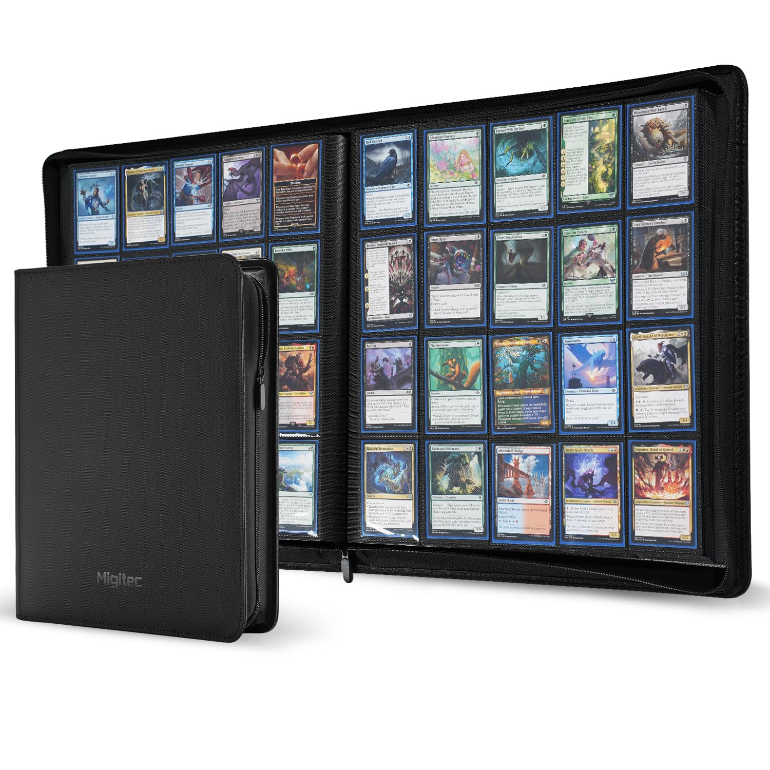 Amazon.com: Migitec 20-Pocket Zipper Binder for 1600 Trading Cards