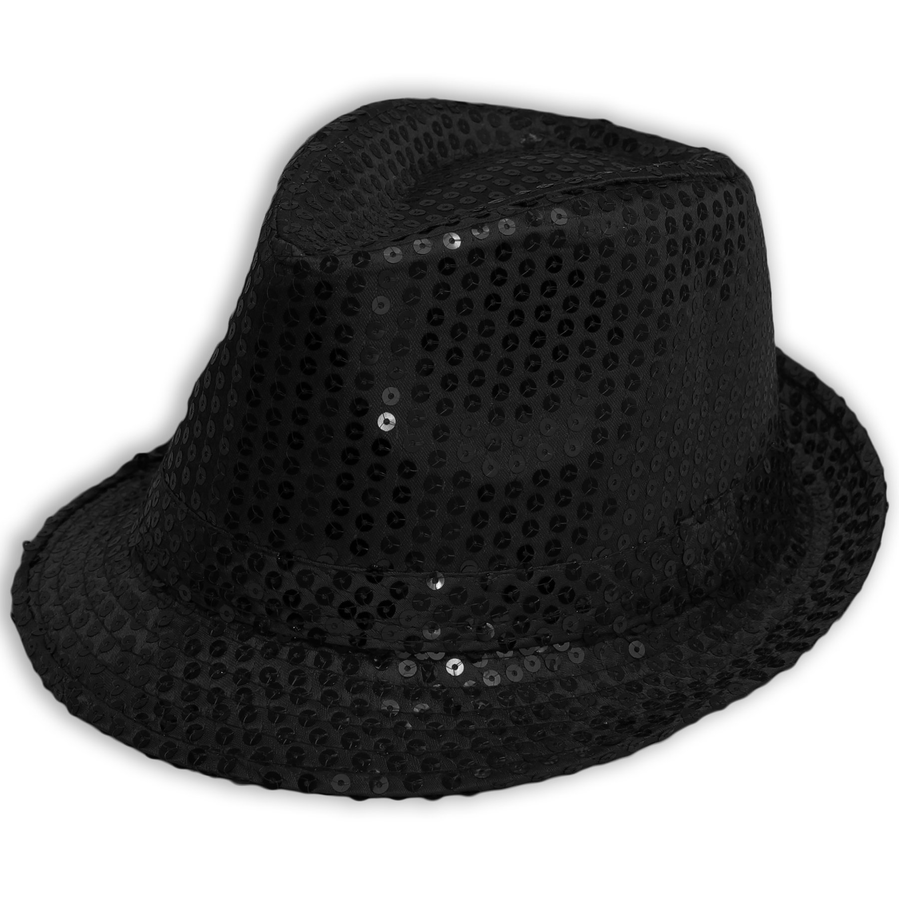 Sofias Closet Sequin Sparkle Fancy Dress Trilby Hat Fedora Dance MJ Silver