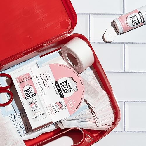 Miniatura 6 de Wonderbelly Antiácido, alivio eficaz de la acidez estomacal y la indigestión ácida instantánea, tabletas masticables extra fuertes de tamaño viaje,