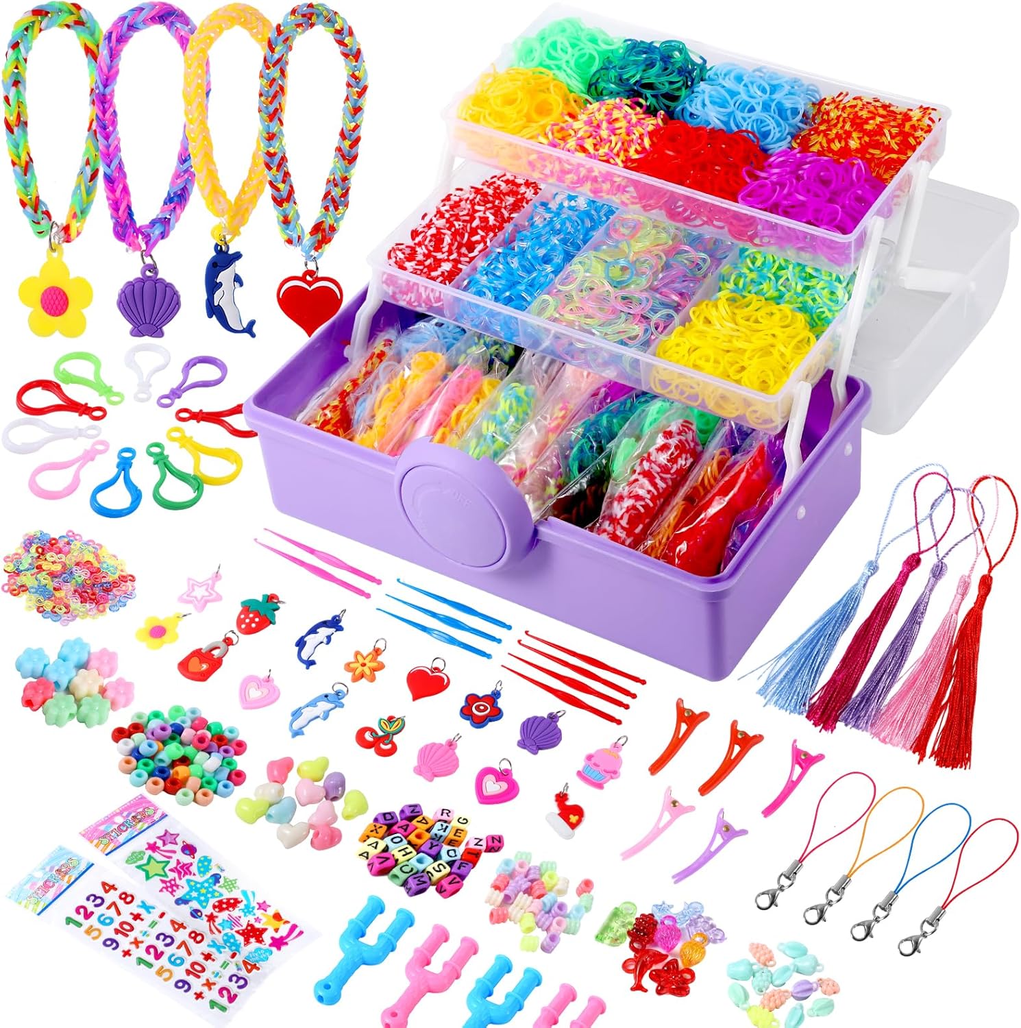 10000+ Rubber Band Bracelet Kit Loom Bracelet Making Kit