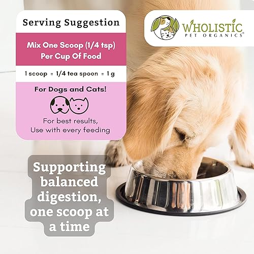 Miniatura 6 de Wholistic Pet Organics Probióticos para perros y enzimas digestivas apoya la salud intestinal del sistema inmunológico probióticos para mascotas