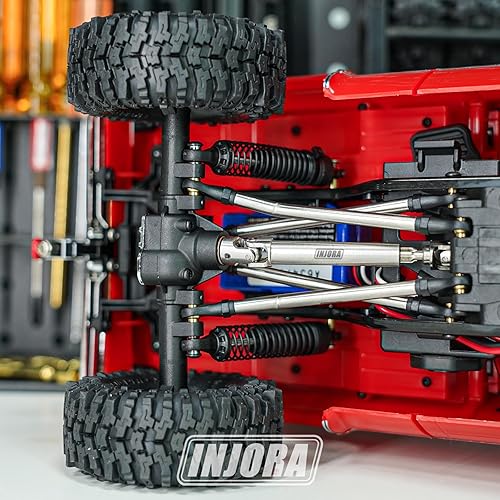 Miniatura 6 de INJORA Ejes de transmisión de acero inoxidable 0.81 oz para 1/18 RC Crawler TRX4M High Trail K10 F150