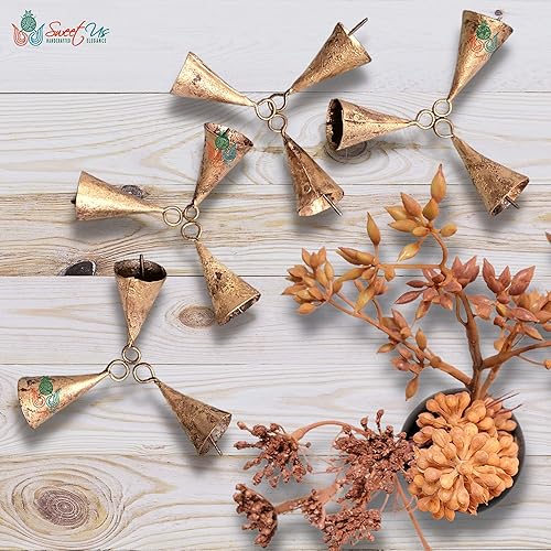 Miniatura 87 de Campanas de cascabel rústico vintage chic de ritmo musical de trineo polar, meditación, trabajo artesanal, recuerdos de fiesta, campanas de vaca