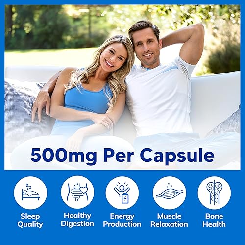 Miniatura 6 de aSquared Nutrition Suplemento de magnesio elemental, 180 cápsulas, fórmula de citrato de magnesio y óxido de 500 mg, píldoras Mag para dormir y