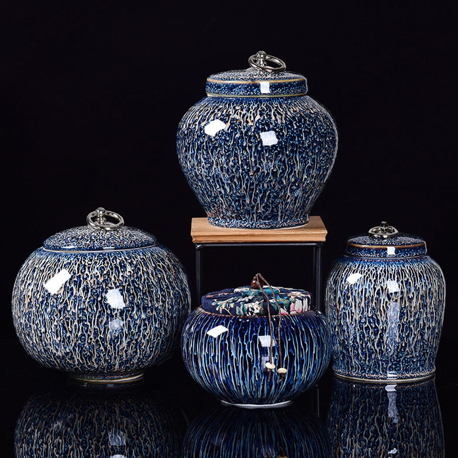 Urne Crematorie per Ceneri Umane Cenere di Animali Domestici - Bellissime Urne Ricordo in Ceramica Artigianale - Bara per Adulti, Sigillata, di Medie Dimensioni,A
