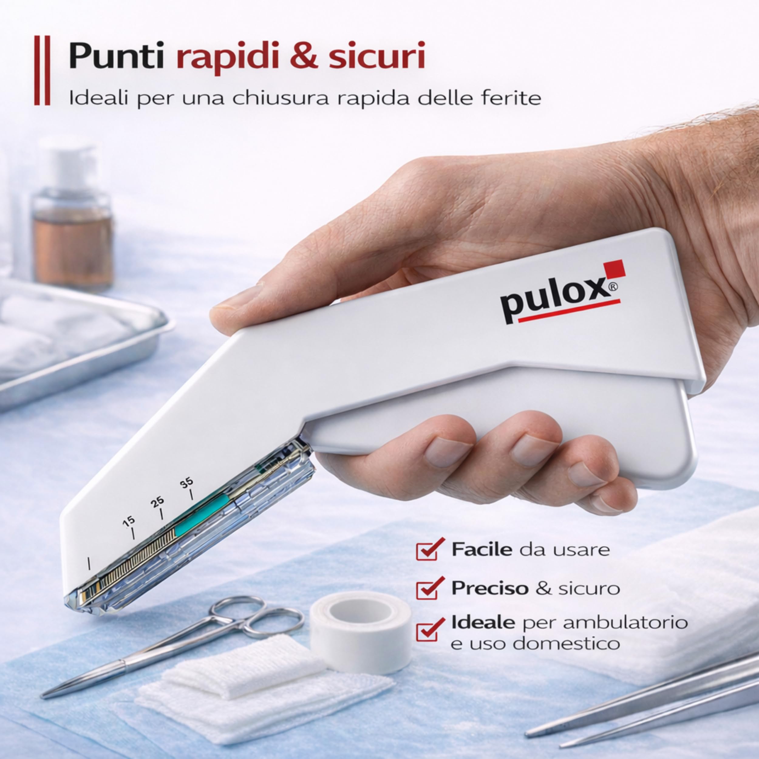 Suturatrice cutanea monouso 35R - Regular (graffette standard) – Prodotti Medicali s.r.l