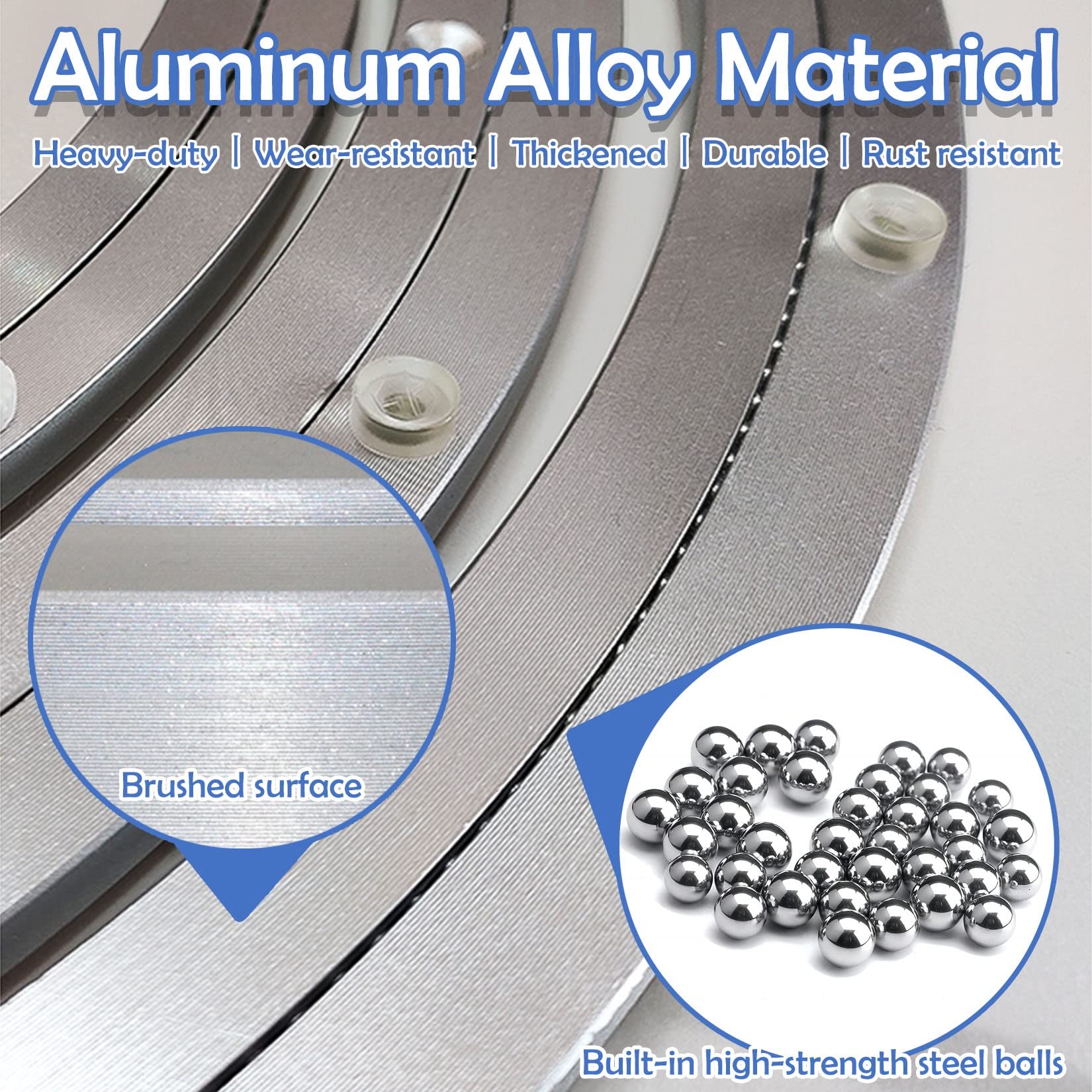 Cuscinetto for giradischi in lega di alluminio, Cuscinetto base for giradischi Lega di alluminio Argento Dimensioni multiple 12-100 cm(100 cm)