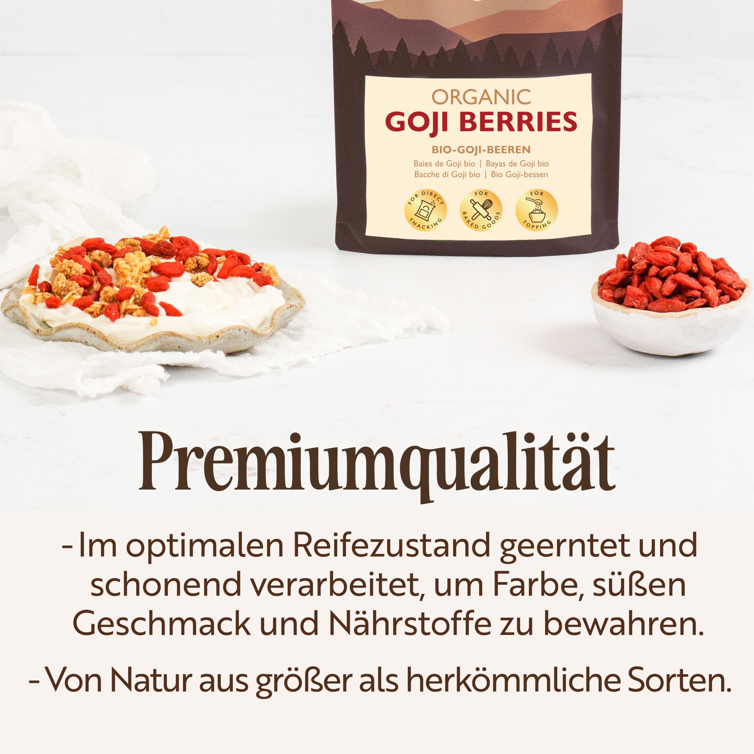 Sevenhills Wholefoods Roh Goji Beeren Bio 1kg | Wolfberries | Roh & Bio | Premium Qualität
