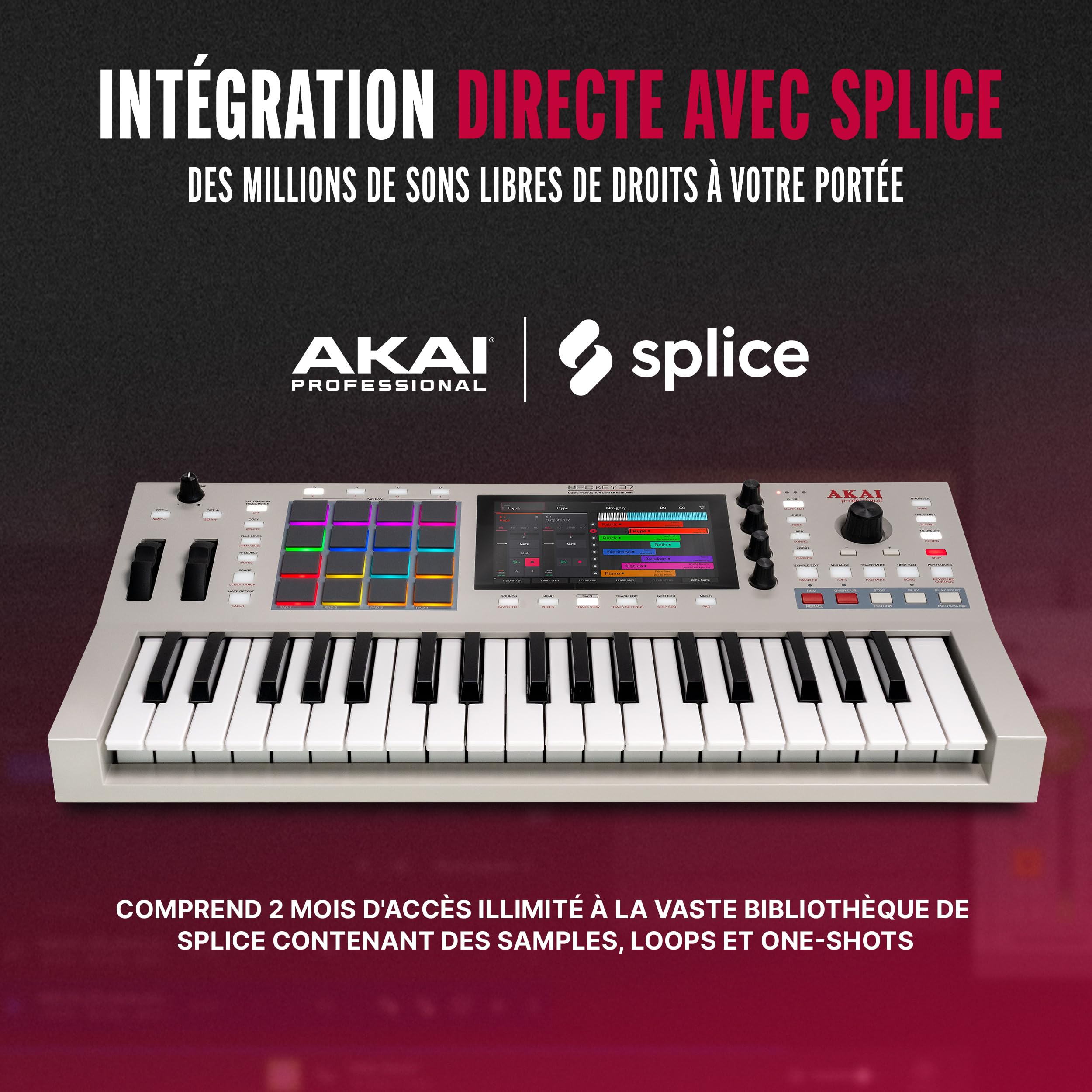 Akai Professional MPC Key 37 G2 Clavier de Production Standalone Next-Gen