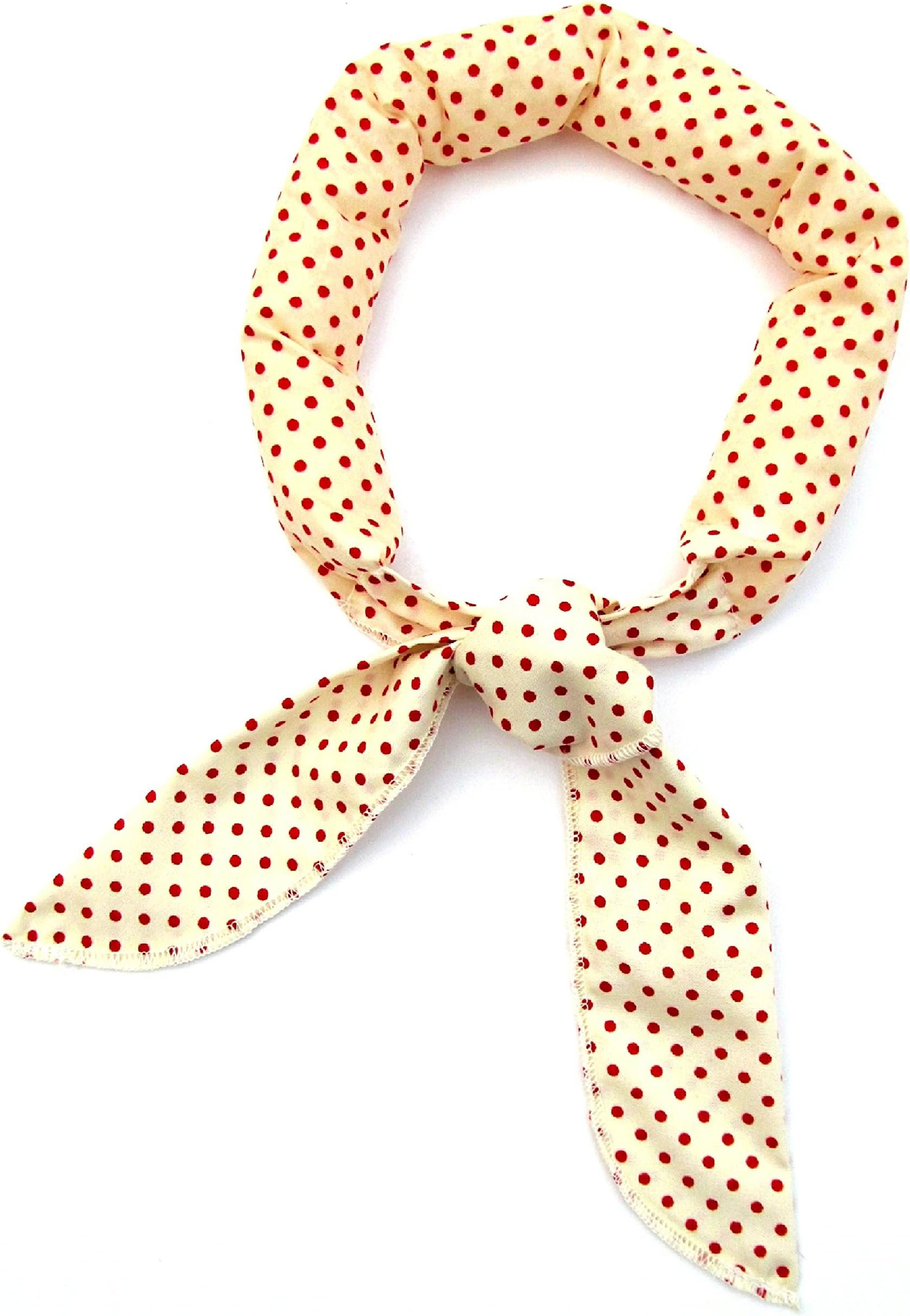 Scarf Cooling Gel Neck WRAP Cream & RED Spots - Reusable, Natural & Non Toxic - Menopause HOT Flush