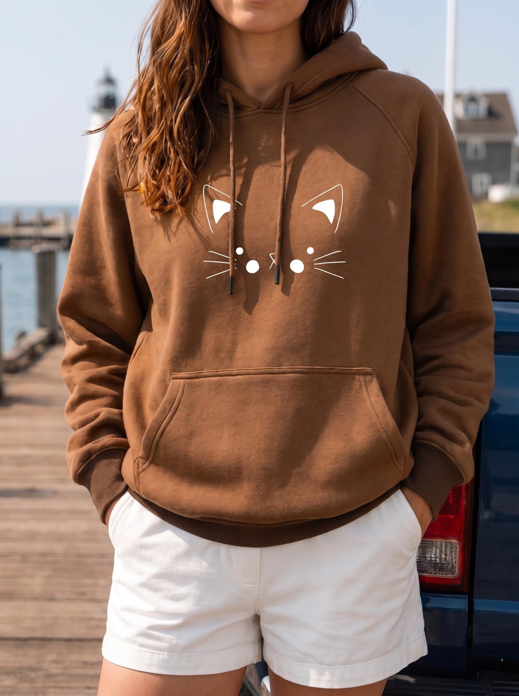 More & More Baby Boy Fleece Hooded Neck Hoodie (Cat Hoodie Brown13 Years-14 Years_Brown_13 Years-14 Years) 1