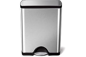 Superhuman Trash Can: 50 Liter/13.0 Gallon Rectangular Kitchen Step Trash Can