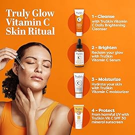 TruSkin Vitamin C Serum For Face - Anti Aging Face Serum with Vitamin C, Hyaluronic Acid, Vitamin E - Brightening Formula - Improve Appearance of Dark Spots, Tone, Fine Lines & Wrinkles, 2 Fl Oz