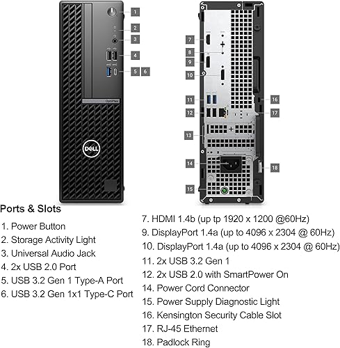 Miniatura 6 de Dell Computadora de escritorio OptiPlex 7020 SFF, 7000 Dekstops pequeños, 16 GB DDR5, SSD PCIe de 512 GB, Intel 14-Core i5-14500 de 14 generación, 2