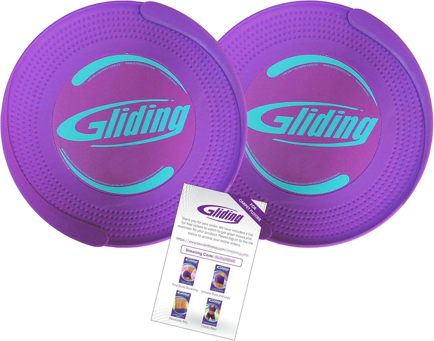 Gliding Discs for Carpet Floors, 1 Pair, Authentic