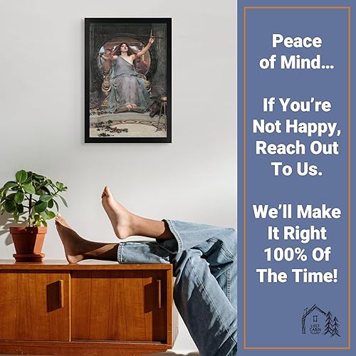 Miniatura 5 de John William Waterhouse Circe Offering The Cup to Ulysses de John William Waterhouse Imprimir marco plano negro Reproducción de pintura de obra