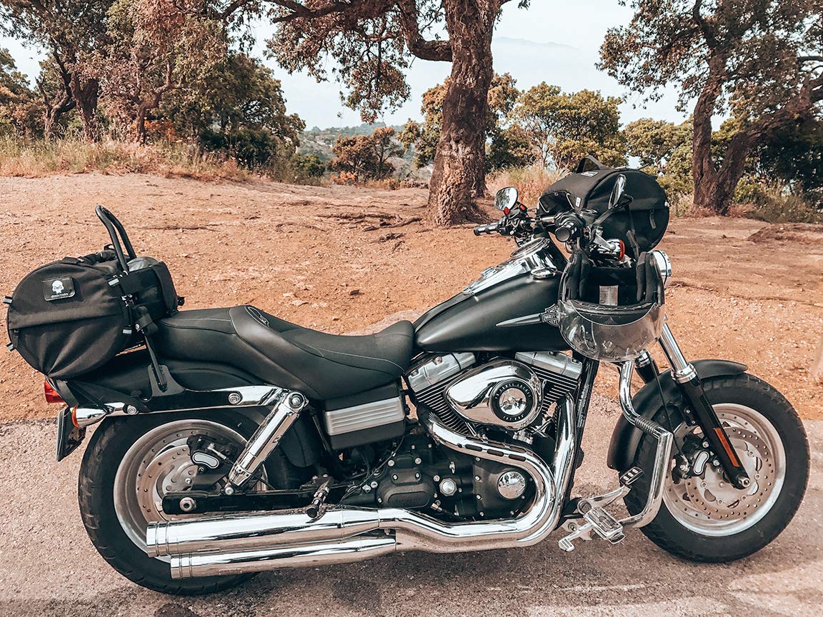 Tube Motorrad-Reisegepäck,Hecktasche aus wasserdichtem Cordura, 24 Liter Fassungsvermögen, Motorradsitz/Gepäckträger/Sissy Bar Tasche (Cordura, M (24 Liter))