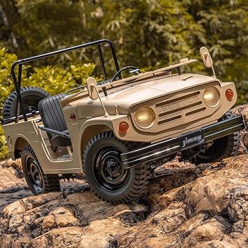 1/6 RC Crawler RC Car Model Car 15km/h 4WD Hobby RC Crawler RC Cars RS Remote Control Car with LED Lights Vehicle 4-Ch 2.4GHz Transmitter for Adults