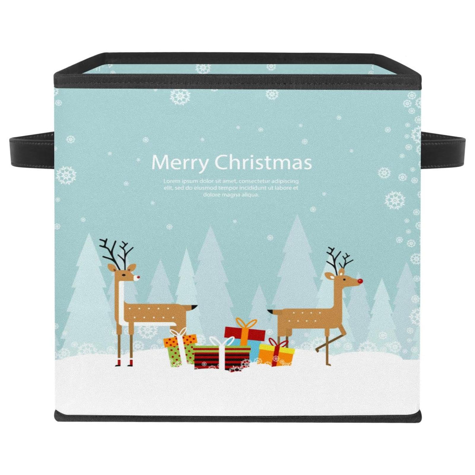 Organisateur de placard pliable tissu Cerf de Noël pour vêtements et jouets