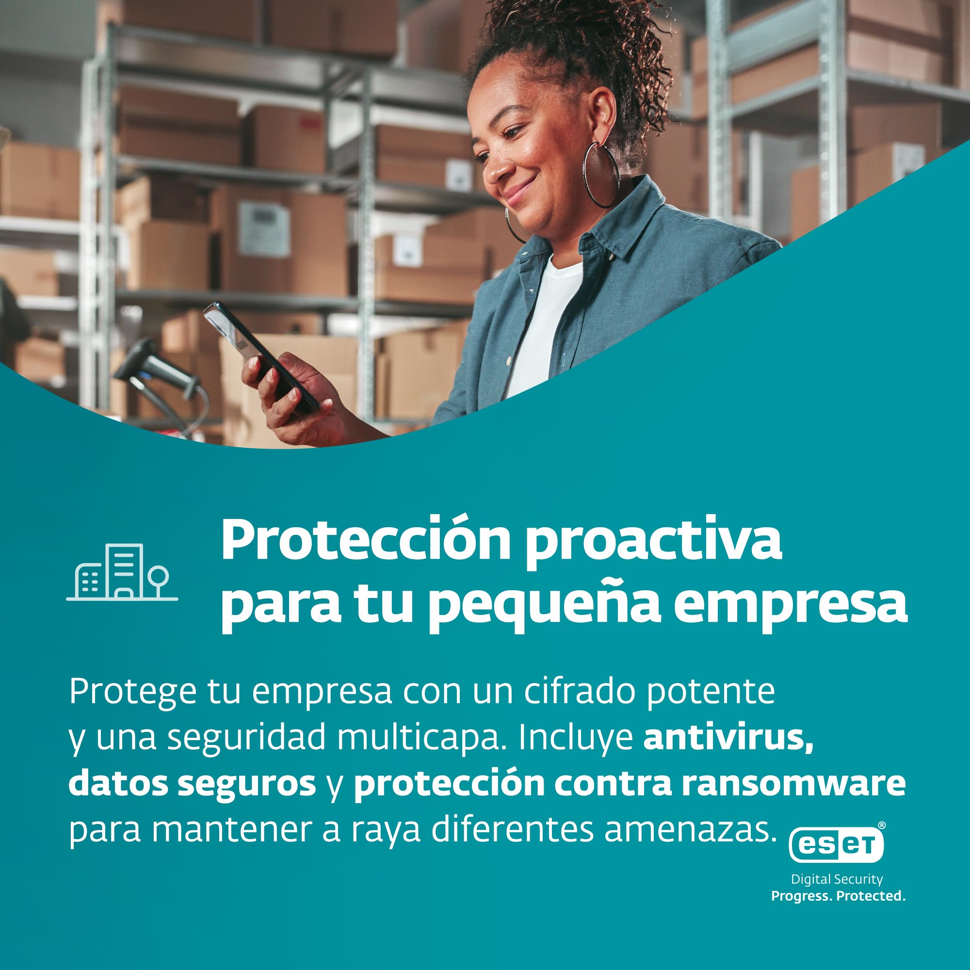 ESET Small Business Security | 9 dispositivos | 1 año | Antivirus, banca segura, navegación segura, cortafuegos, VPN, datos seguros, servidor protegido | Descarga digital