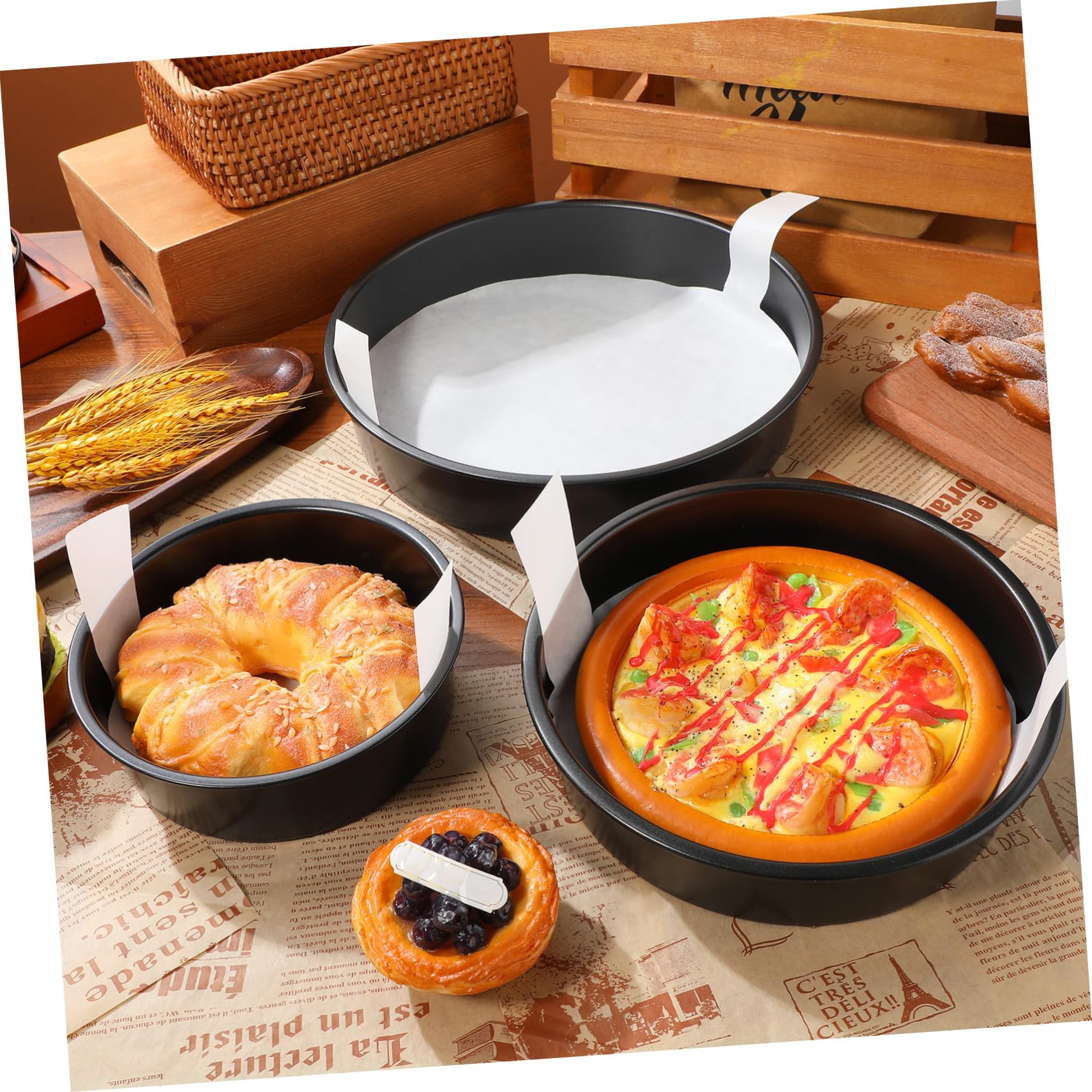 Alipis 3pièces Moules à Gâteau Antiadhésifs Pâtissiers De Moules à Gâteau Pour Gâteaux
