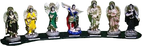 PLESIU - Juego completo de 7 arcángeles Siete Arcangeles Michael Raphael de 3 pulgadas