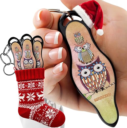 MUNIO Llavero de autodefensa, ligero, elegante y portátil herramienta de seguridad para mujeres y hombres, Kubotan no letal, fácil de usar, aprobado