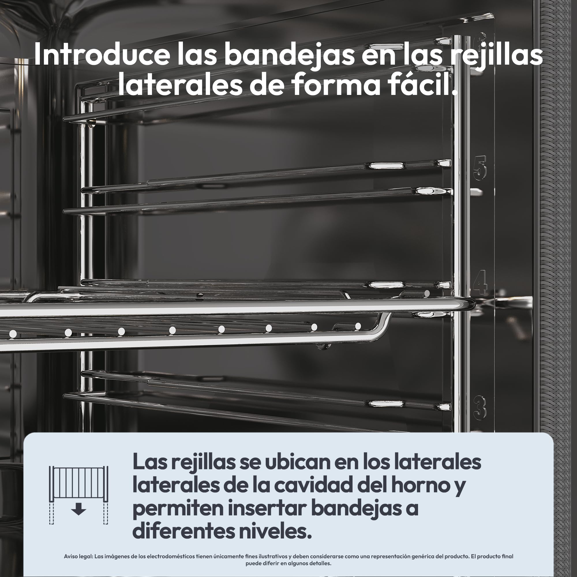 Candy Bake 600 CA6 N3T1HTW Horno Multifunción, 78L, Recetas a través de app hOn, 1 Bandeja y 1 Rejilla, Limpieza Hidrolítica, Convección + Ventilador, 9 Funciones, Ready UX, Blanco