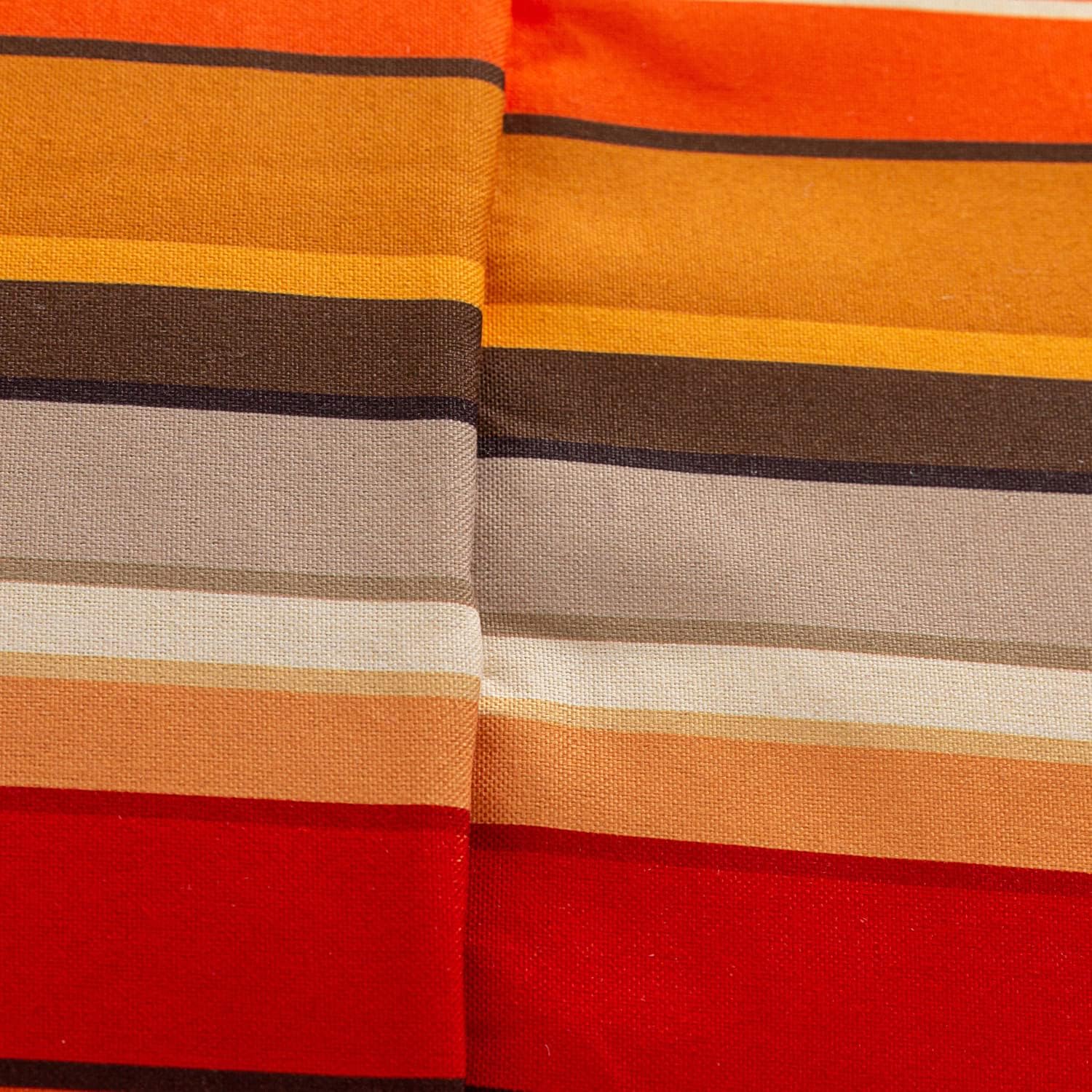 Set of 4 Outdoor Dining Chair Cushions, Comfort Patio Seating Cushions, 44 x21x4.5 inch, Single Welt and Zipper (Orange and Red Stripes)