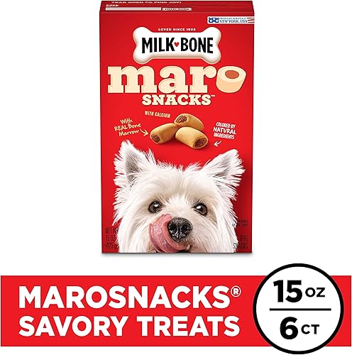 Miniatura 11 de Milk-Bone MaroSnacks - Golosinas para perros, paquetes de recambio de 38 onzas (paquete de 2) con médula ósea real y calcio