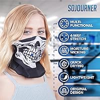 Vista 3 de SoJourner Bags Neck Gaiter Face Mask Bandana (9 Pack) - Neck Gators Face Coverings for Men & Women I Neck Gator Masks