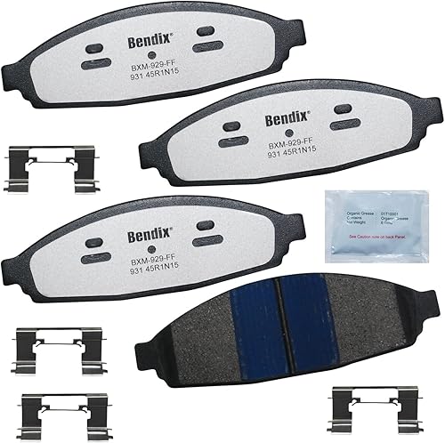 Miniatura 209 de Bendix Fleet Metlok MKD1770FM Pastillas de freno delanteras semimetálicas para Ford Expedition 2017-2010, F-150 2017-2010, Lobo 2020-2009, Lincoln