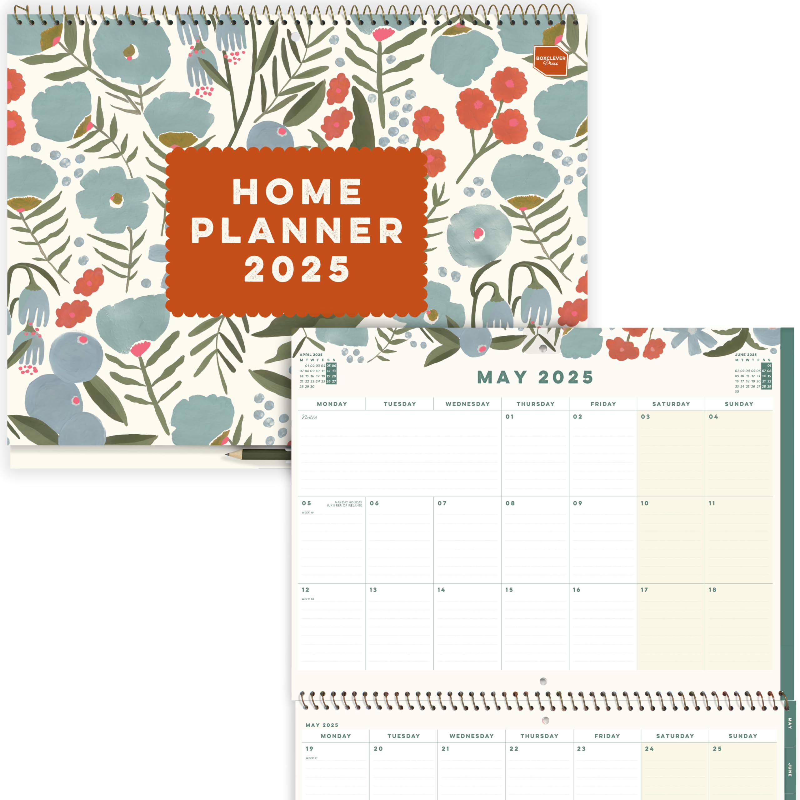 Buy Boxclever Press Home Planner 2025 UK. Large Wall 2025 runs Now